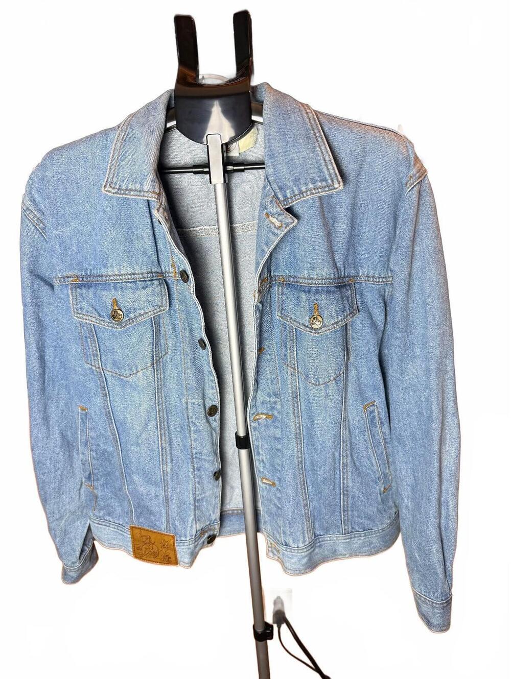Vintage Mickey Mouse Denim Jacket sz L w Walt Disney Studios on back 90s